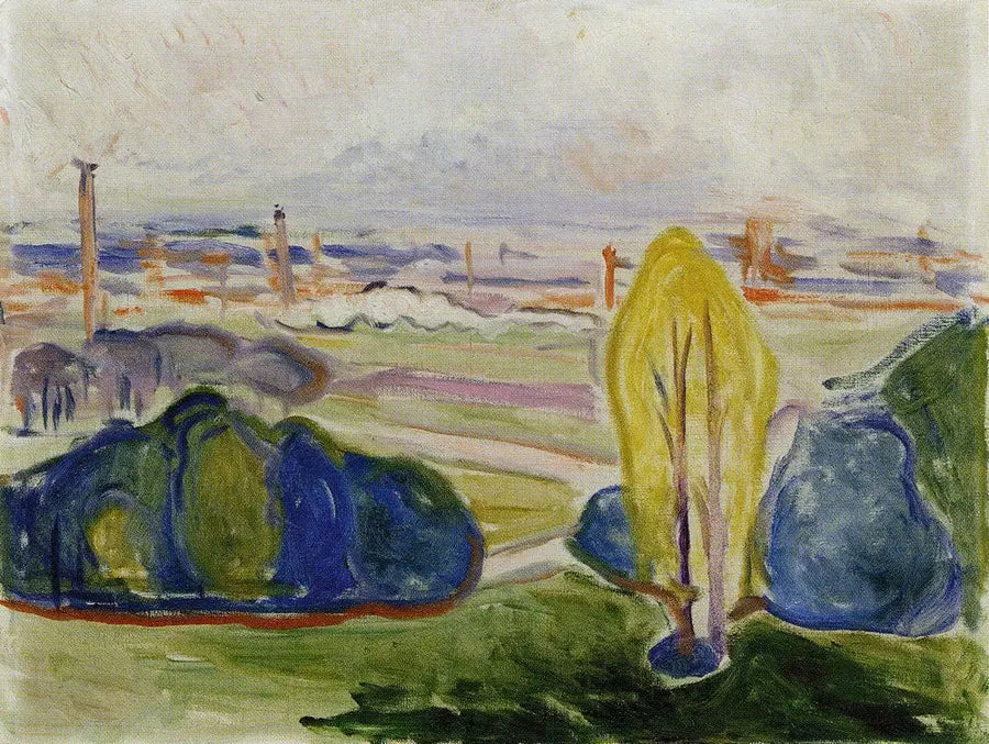 Udsigt over Chemnitzal - Edvard Munch