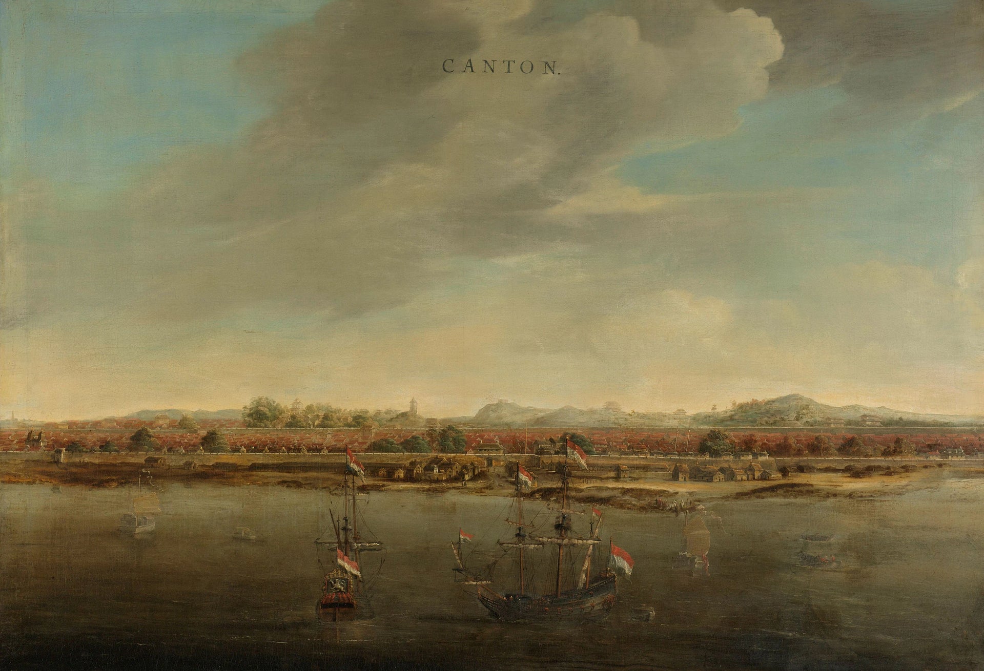 Vue de Canton en Chine - Johannes Vingboons
