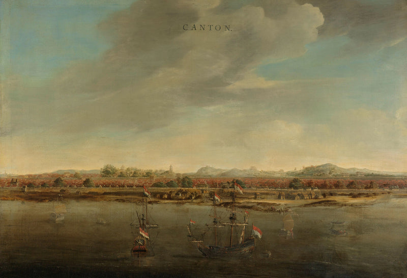Vue de Canton en Chine - Johannes Vingboons