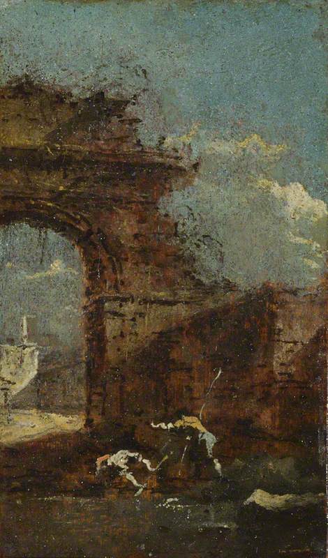 Vue Caprice med ruiner - Francesco Guardi