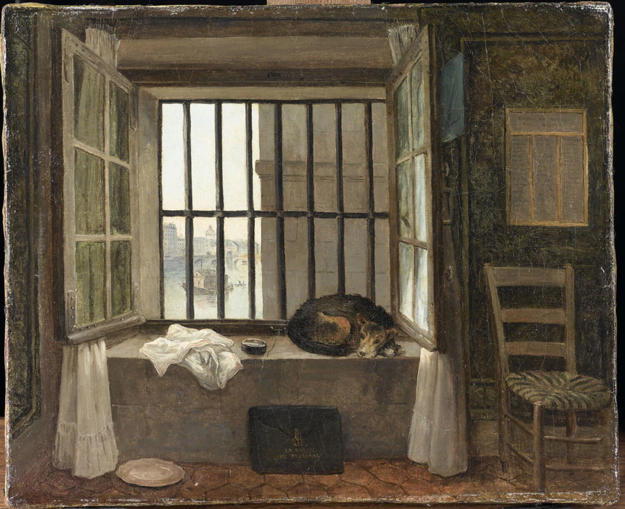 Vue de la cellule du baron de Besenval à la prison du Châtelet - Hubert Robert