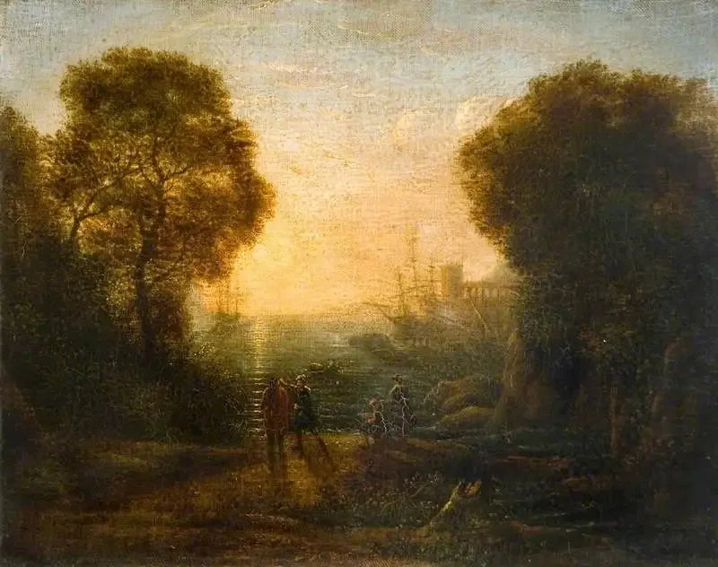 Vue côtière - Claude Lorrain image 1 copie peinte à la main à l’huile