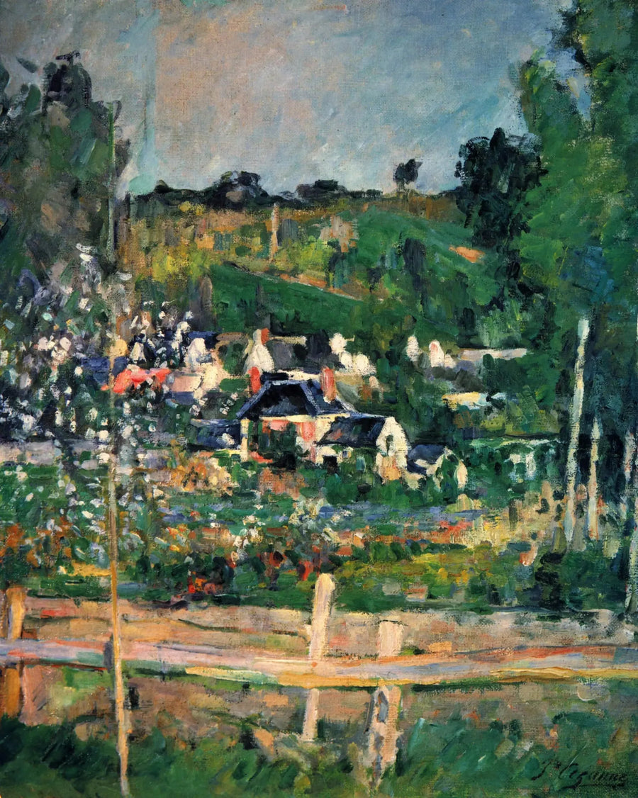 Udsigt over Auvers-sur-Oise – La Barrière - Paul Cézanne