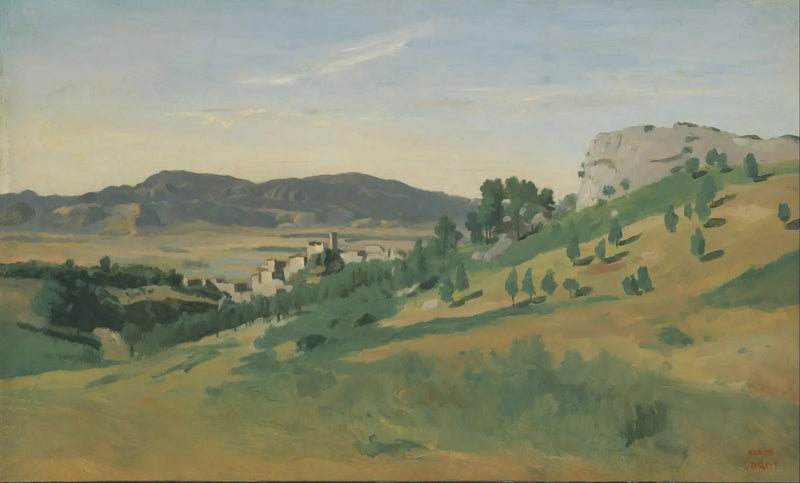Udsigt over Olevano - Jean-Baptiste Camille Corot