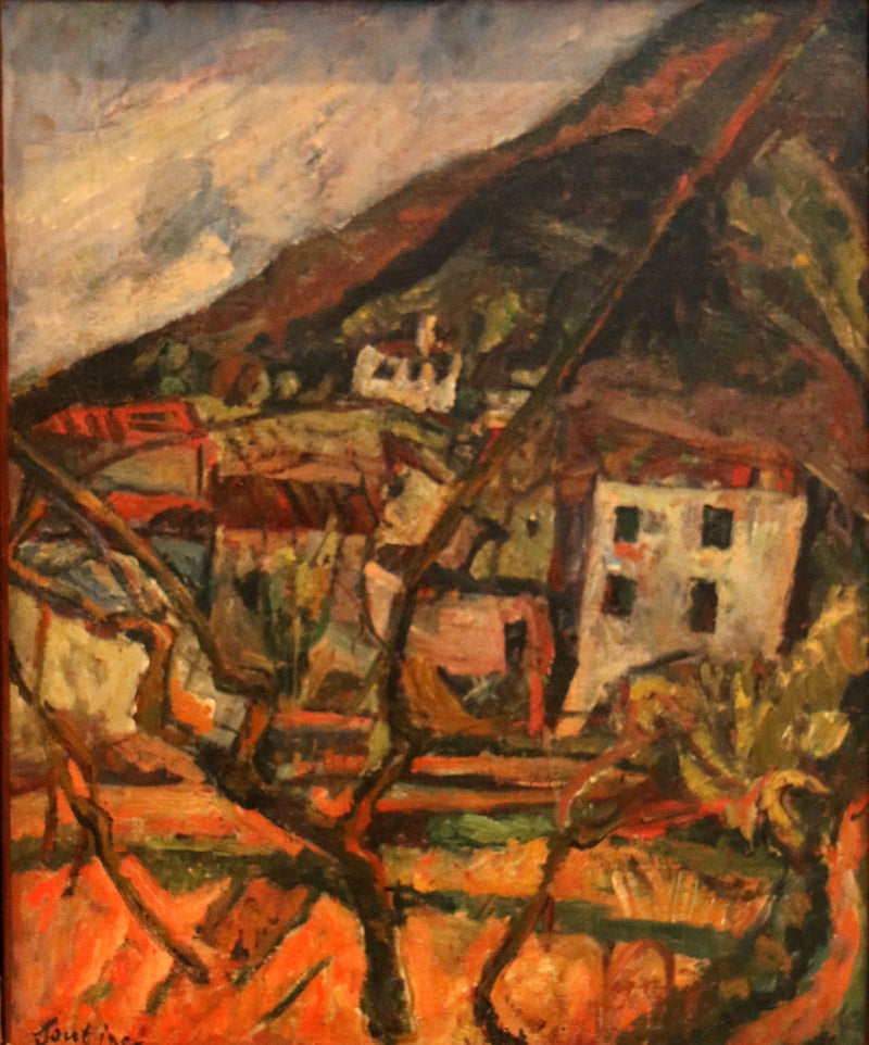 Udsigt over en landsby, Céret i Roussillon - Chaim Soutine