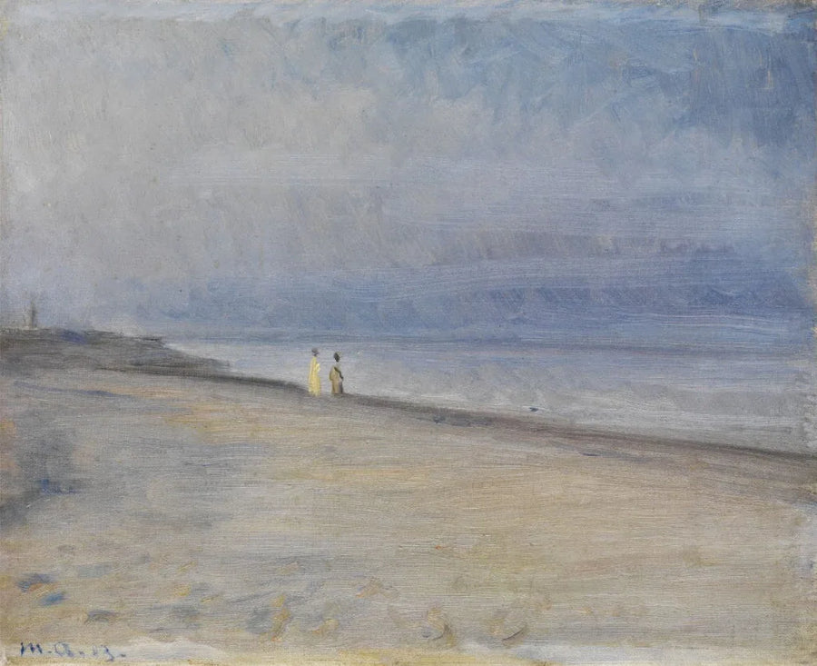 Udsigt over en strand - Michael Peter Ancher