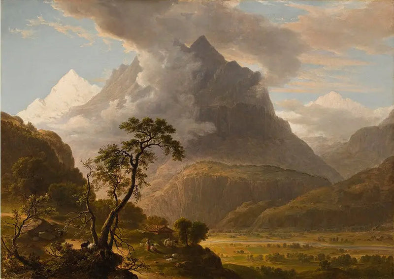Udsigt over Oberhasle-dalen, Schweiz - Asher Brown Durand