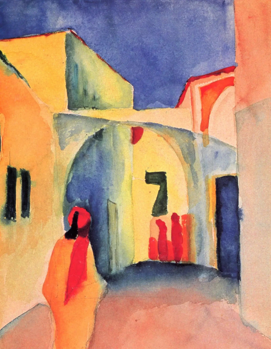 Udsigt fra en gyde - August Macke