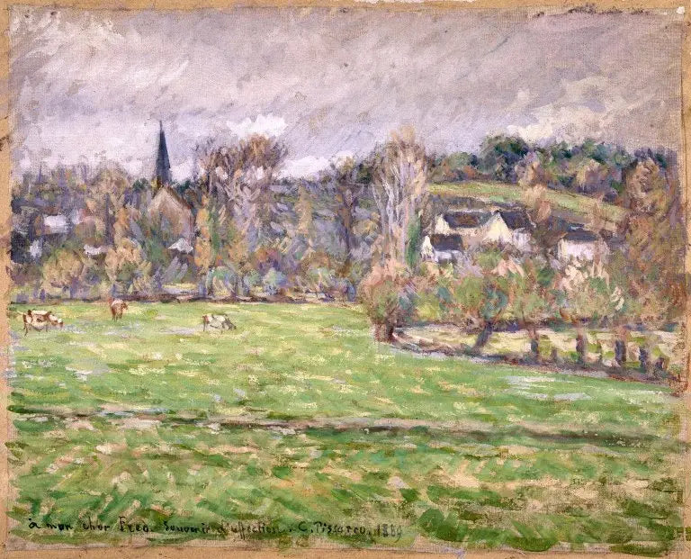 Udsigt over Bazincourt - Camille Pissarro
