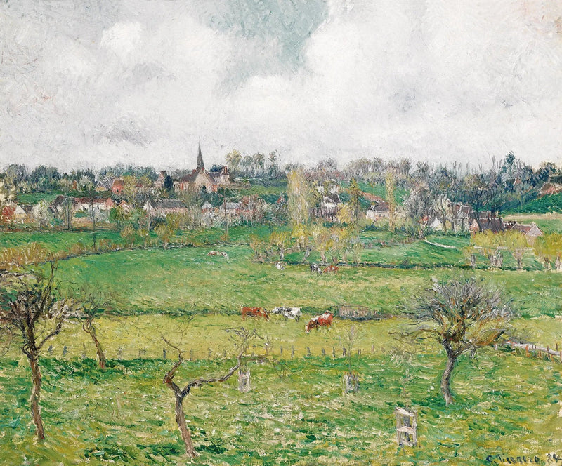 Udsigt over Bazincourt - Camille Pissarro