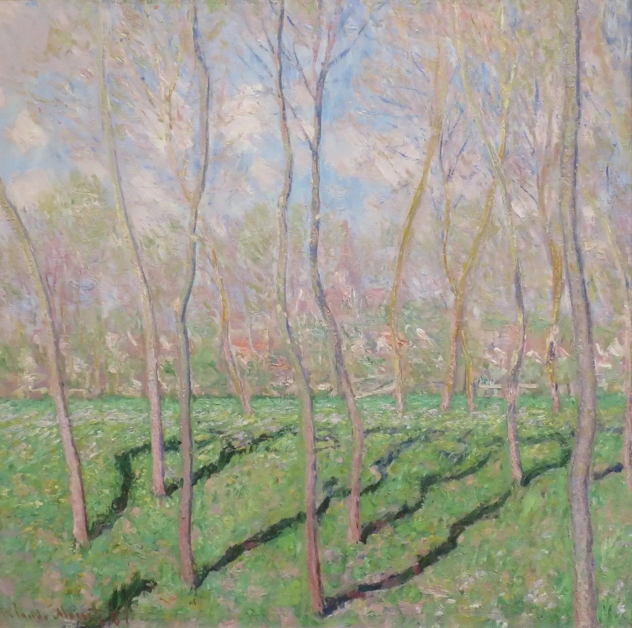 Vue de Bennecourt - Claude Monet image 1 copie peinte à la main à l’huile