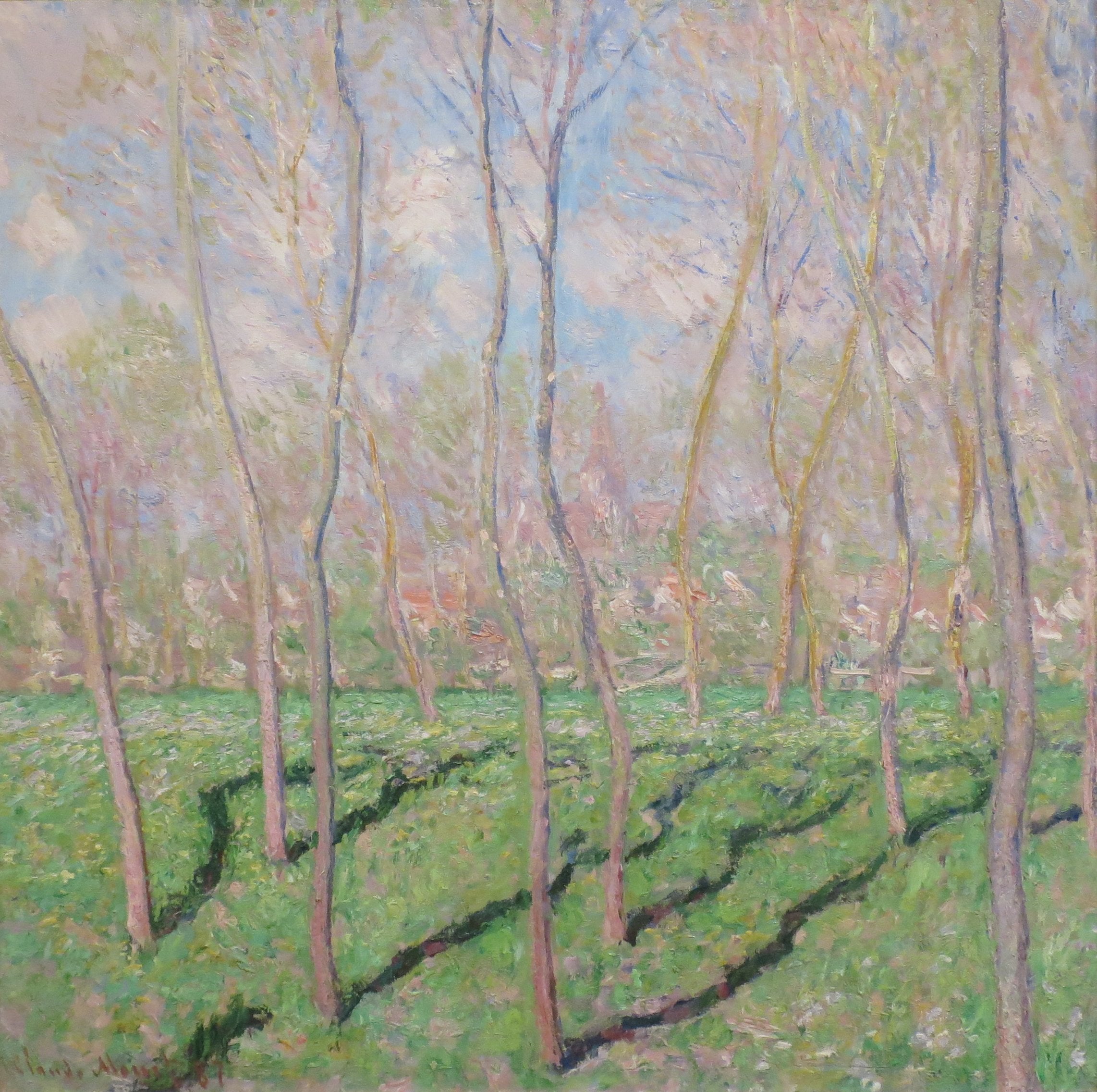Reproduction du tableau « Vue de Bennecourt - Claude Monet » par Alpha Reproduction en peinture à l’huile