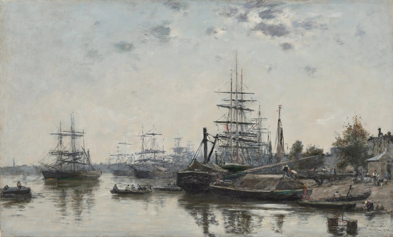 Udsigt over Bordeaux, fra Chartrons kajen - Eugène Boudin