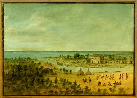 Vue de Chicago en 1837 - George Catlin - Alpha Reproduction