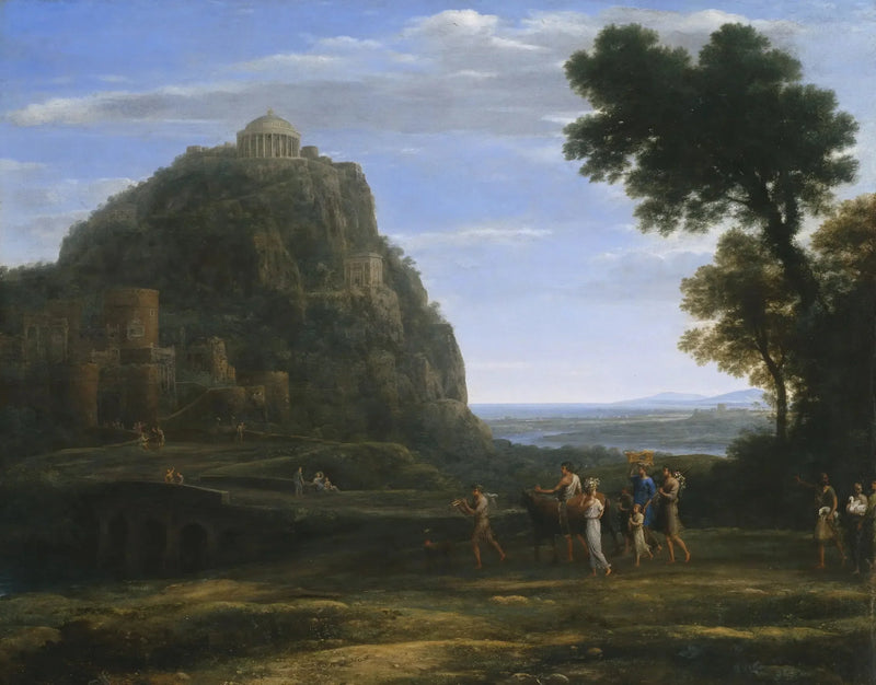 Udsigt over Delphi med en procession - Claude Lorrain