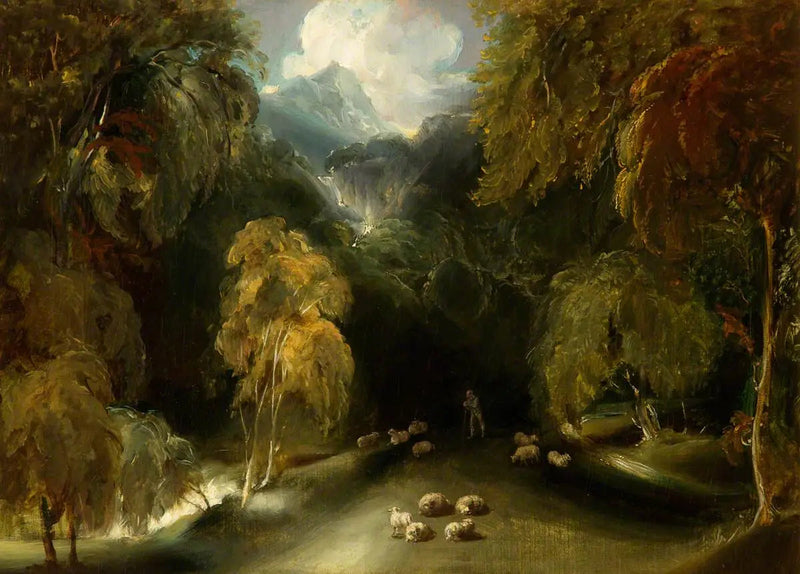 Udsigt over Dovedale, mod Thorpe Cloud - Thomas Lawrence