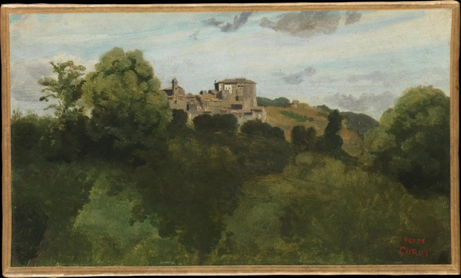 Udsigt over Genzano - Jean-Baptiste Camille Corot