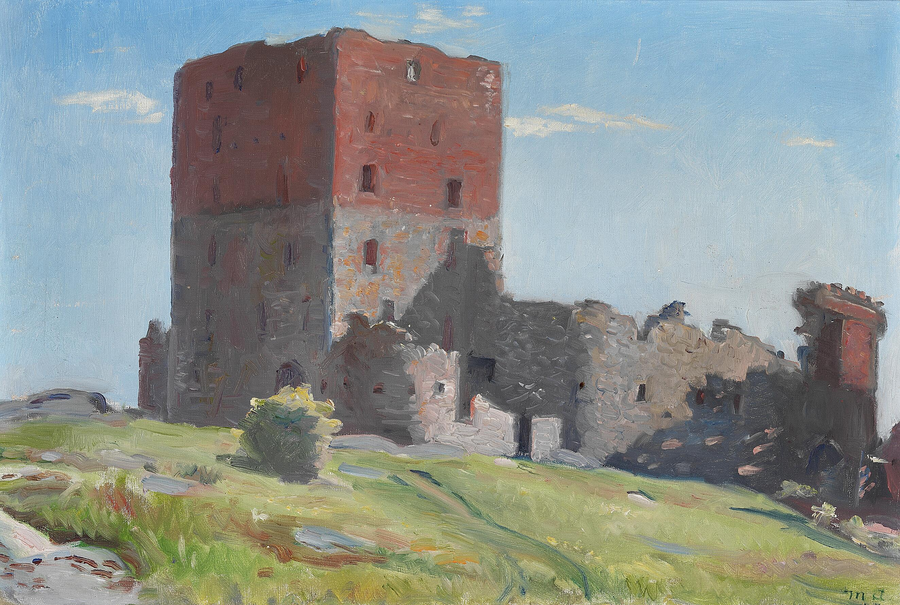 Udsigt over Hammershus. -Michael Peter Ancher