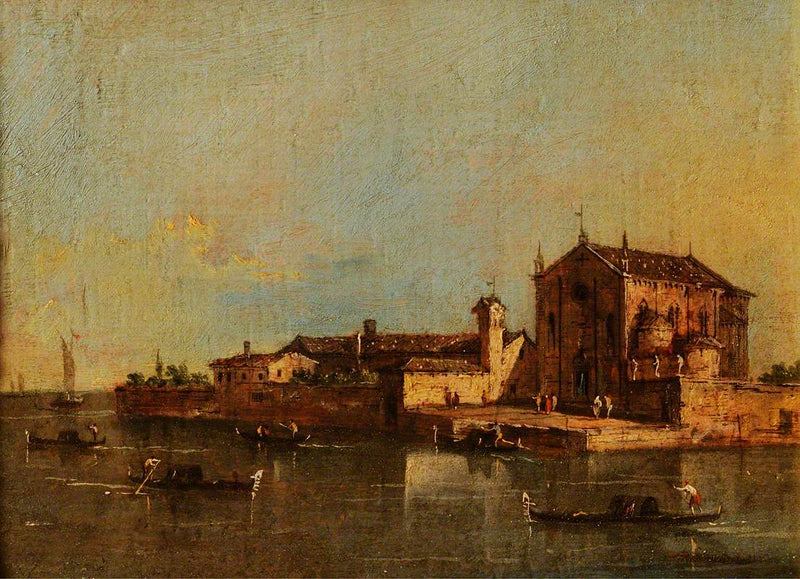 Udsigt over San Cristoforo-øen, Venedig - Francesco Guardi