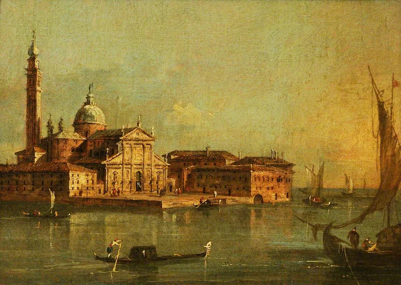 Udsigt over øen San Giorgio Maggiore, Venedig - Francesco Guardi