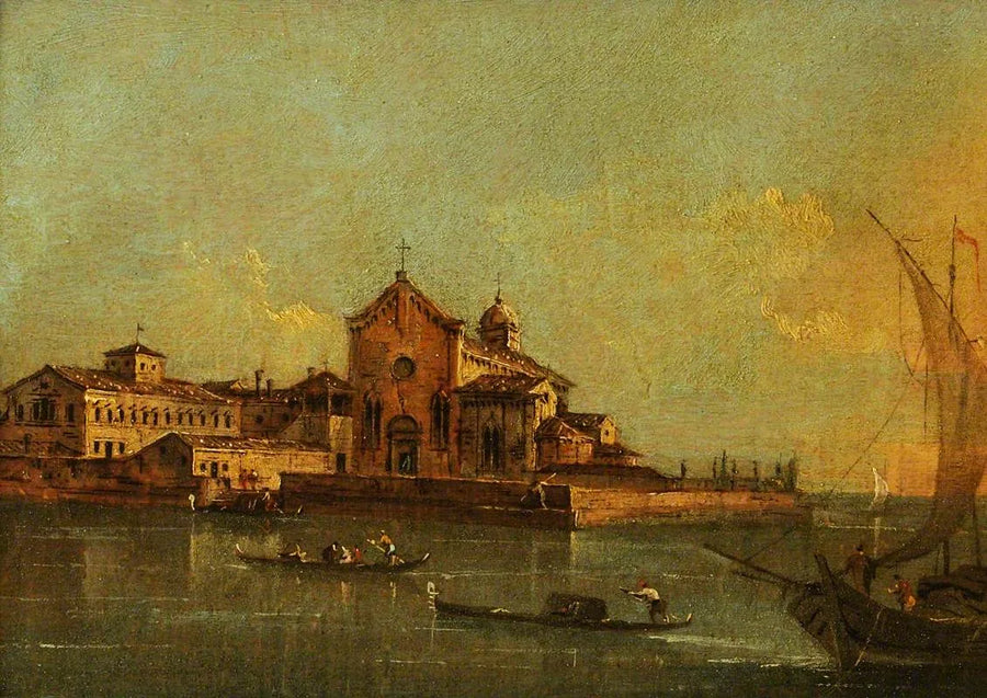 Udsigt over øen Sant'Elena, Venedig - Francesco Guardi