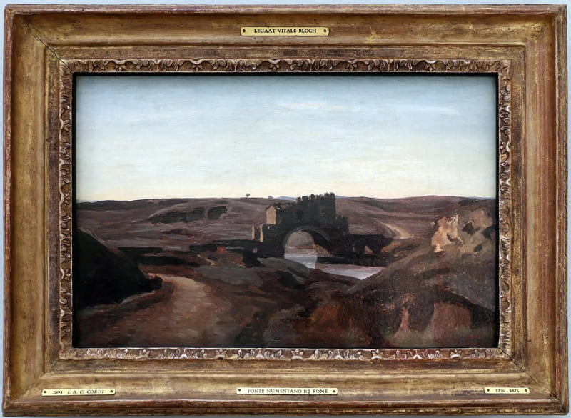 Udsigt over landskabet nær Rom - Jean-Baptiste Camille Corot