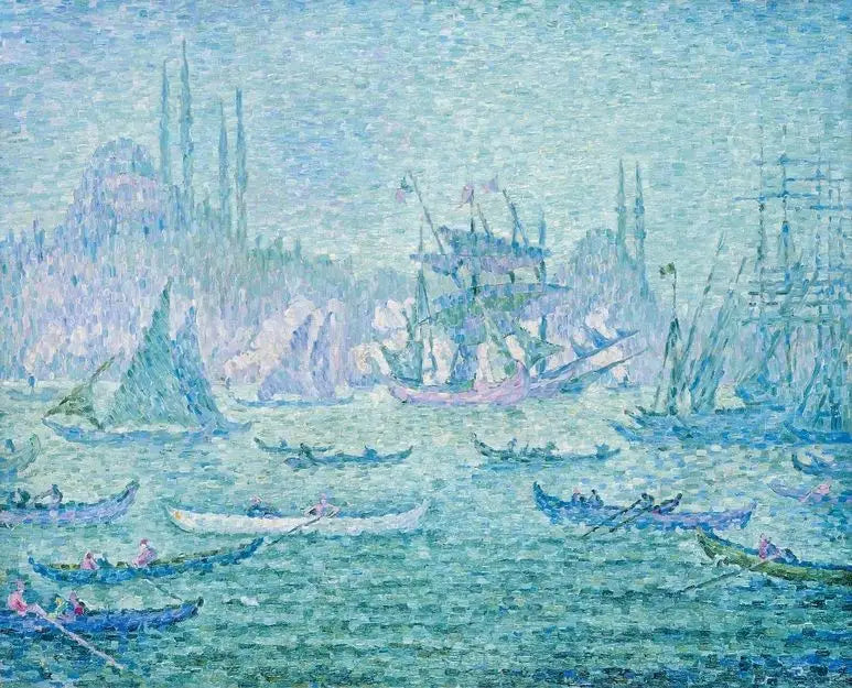 Udsigt over Det Gyldne Horn i Konstantinopel. - Paul Signac