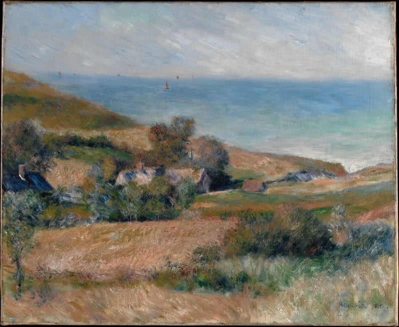 Udsigt over kysten nær Wargemont i Normandiet - Pierre-Auguste Renoir