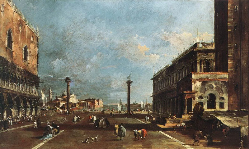 Udsigt over Piazzetta San Marco mod San Giorgio Maggiore - Francesco Guardi