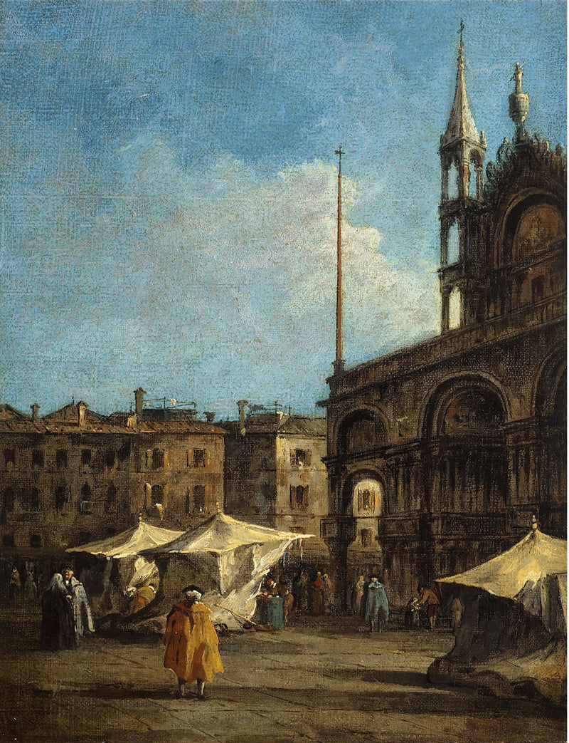 Udsigt over Markuspladsen i Venedig - Francesco Guardi