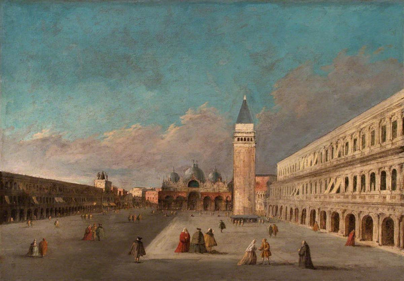 Udsigt over Markuspladsen, Venedig - Francesco Guardi