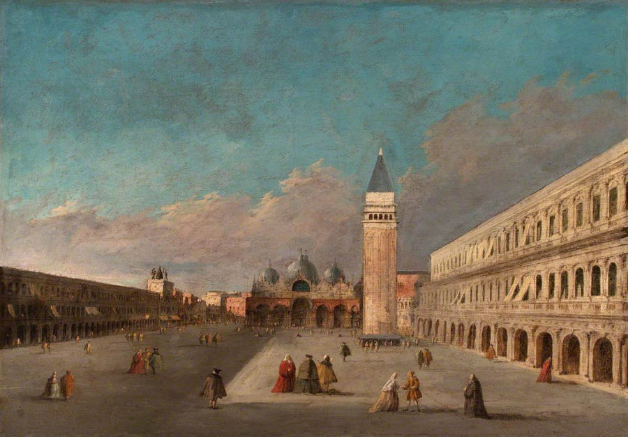 Udsigt over Markuspladsen, Venedig - Francesco Guardi