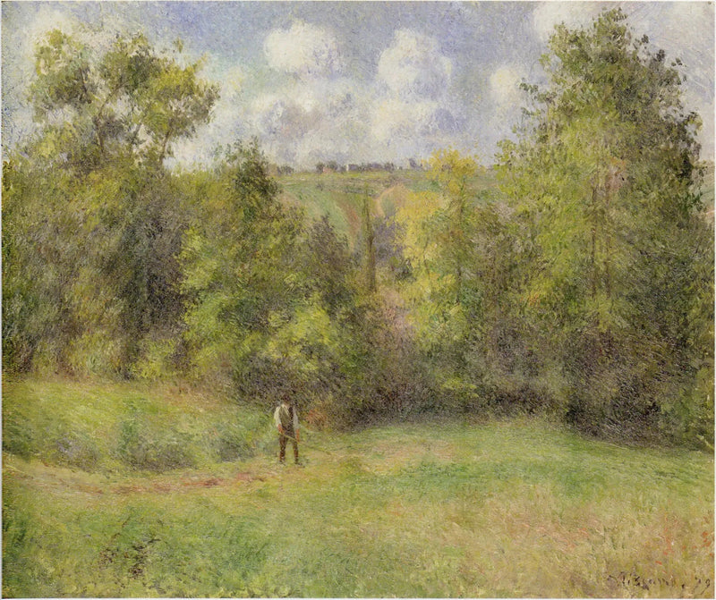 Udsigt over vejen til Ennery - Camille Pissarro