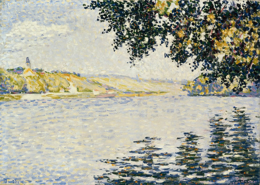 Udsigt over Seinen ved Herblay - Paul Signac