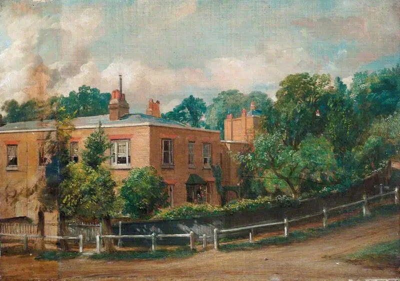 Udsigt fra den nederste terrasse, Hampstead - John Constable