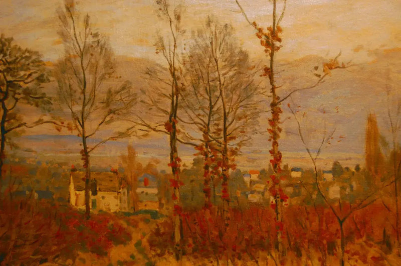 Udsigt over Louveciennes om efteråret - Alfred Sisley
