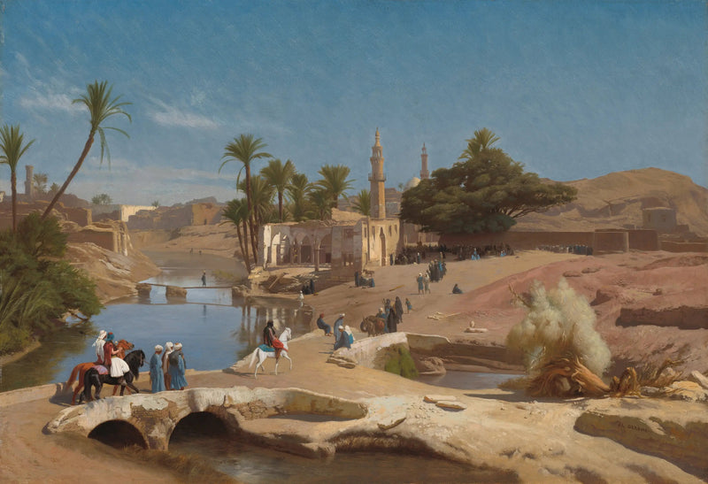 Udsigt over Médinet El-Fayoum - Jean-Léon Gérôme