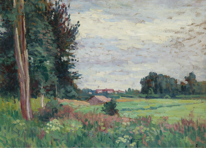 Udsigt over Méréville - Maximilien Luce