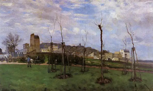 Udsigt over Montmartre, fra Cité des Fleurs i Batignolles - Alfred Sisley