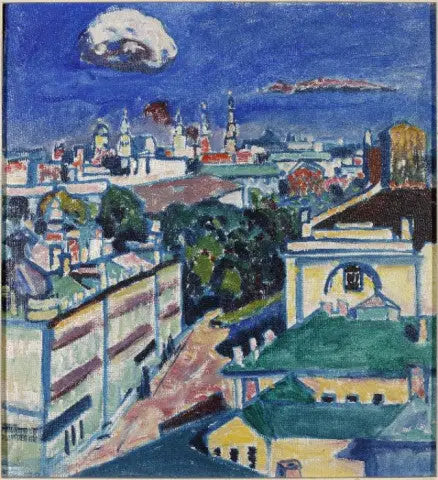 Udsigt over Moskva fra vinduet i Kandinskys lejlighed nr. 1, Zoubovsky Plads - Vassily Kandinsky