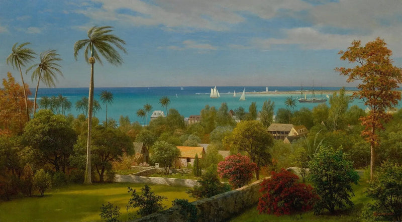 Udsigt over Nassau, Bahamas - Albert Bierstadt