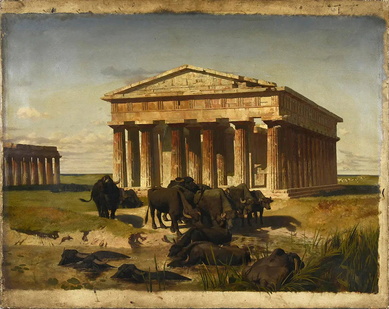 Udsigt over Paestum - Jean-Léon Gérôme