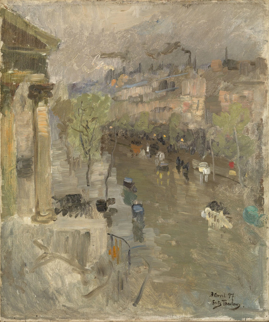 Udsigt over Paris nær Madeleinekirken - Frits Thaulow