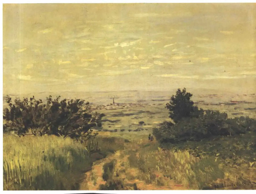 Udsigt over slette ved Argenteuil, bakkerne ved Sannois - Claude Monet