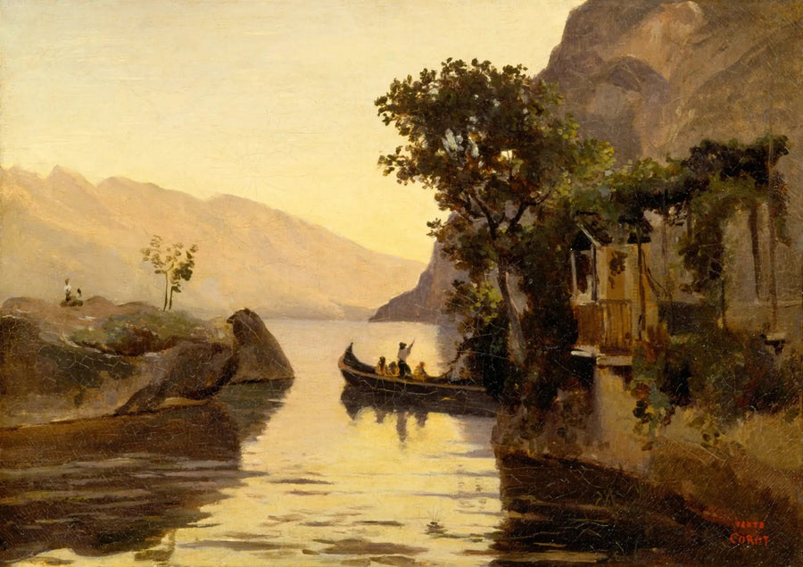 Udsigt over Riva, Italiensk Tyrol - Jean-Baptiste Camille Corot