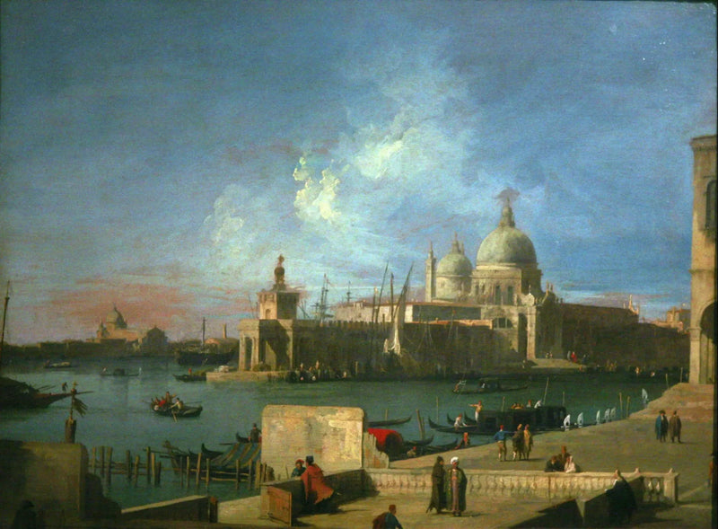 Udsigt over Santa Maria della Salute, set fra indgangen til Grand Canal - Canaletto