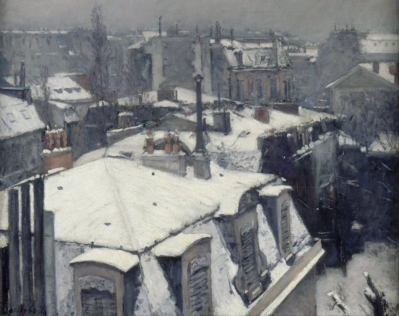 Udsigt over tage - Gustave Caillebotte
