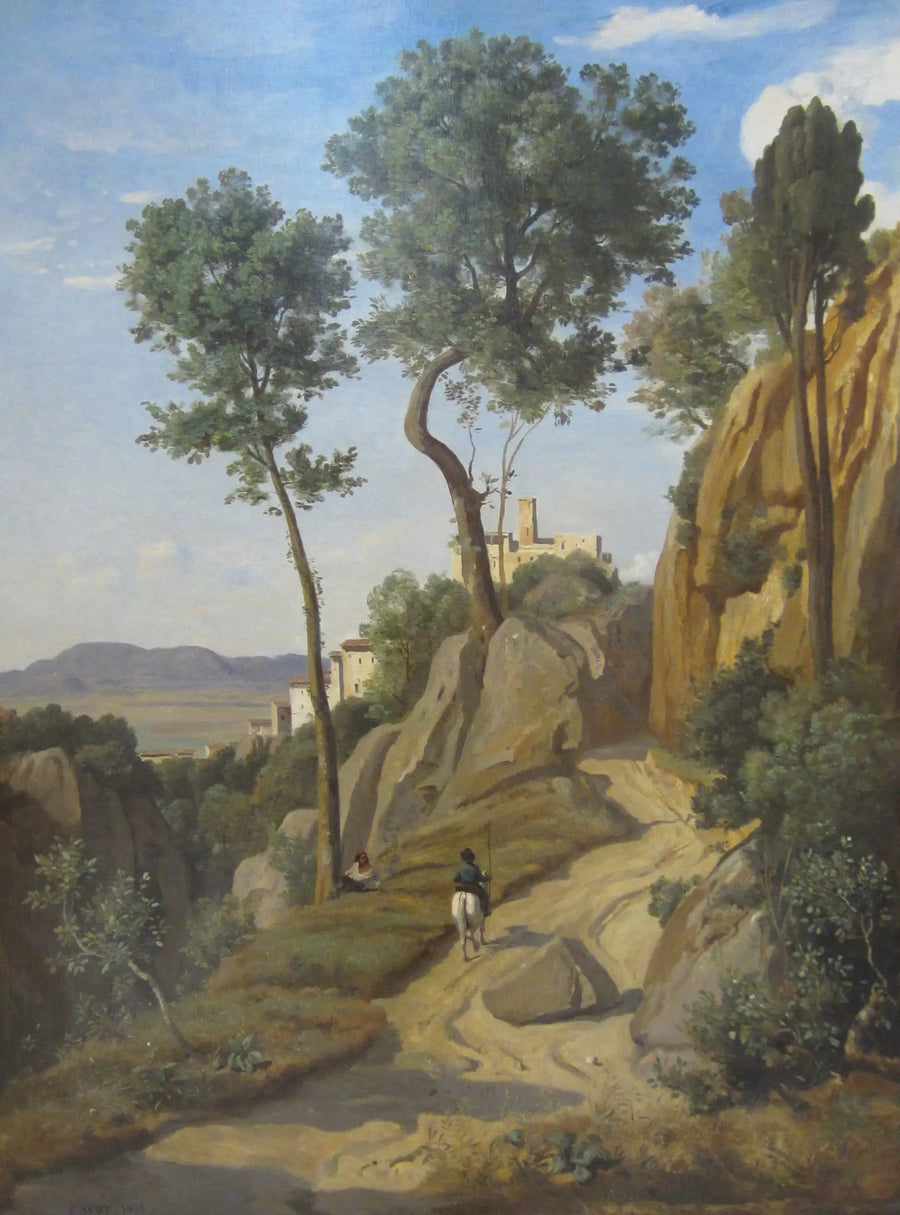 Udsigt over Volterra - Jean-Baptiste Camille Corot