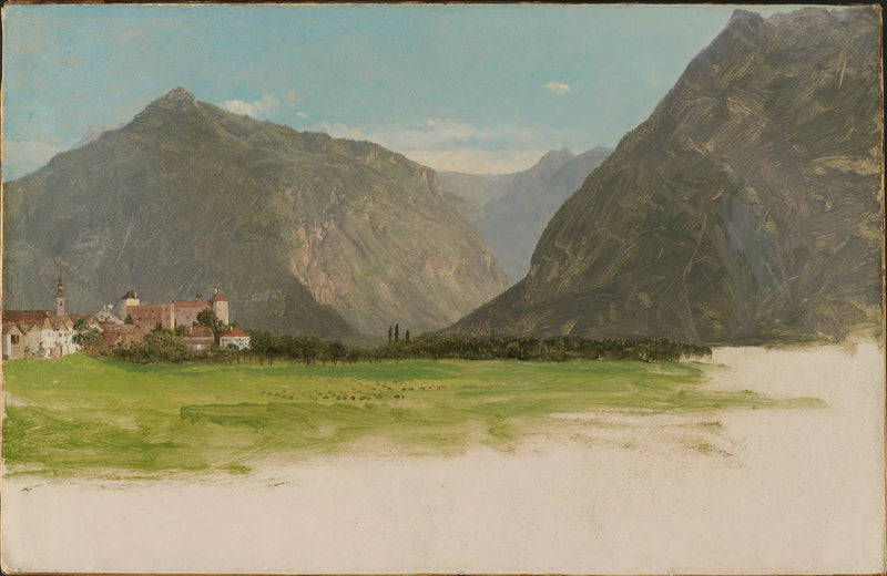 Udsigt over Wimmis, Simmental-dalen, Schweiz - Frederic Edwin Church
