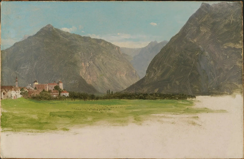 Udsigt over Wimmis, Simmental-dalen, Schweiz - Frederic Edwin Church